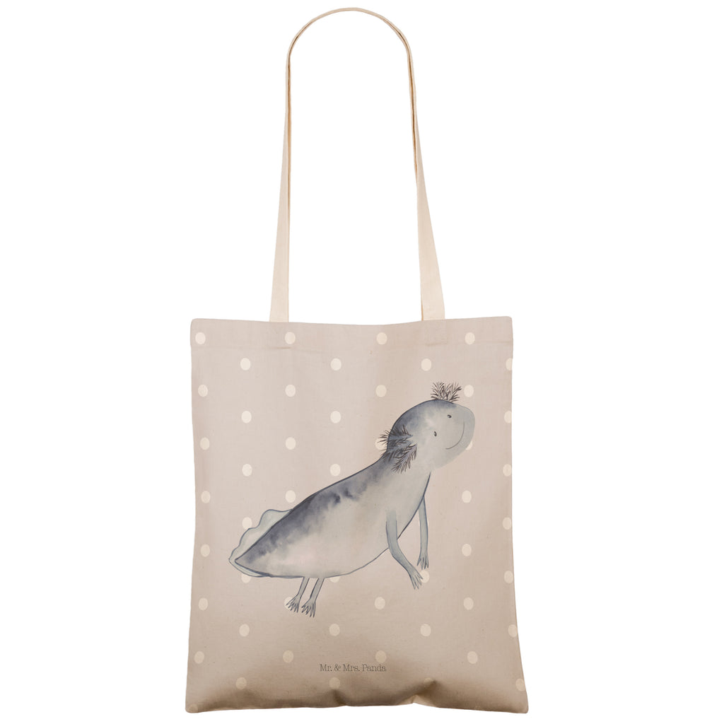 Einkaufstasche Axolotl Schwimmen Tragetasche, Tasche, Beutel, Stofftasche, Baumwolltasche, Umhängetasche, Shopper, Einkaufstasche, Beuteltasche, Axolotl, Molch, Axolot, Schwanzlurch, Lurch, Lurche, Problem, Probleme, Lösungen, Motivation