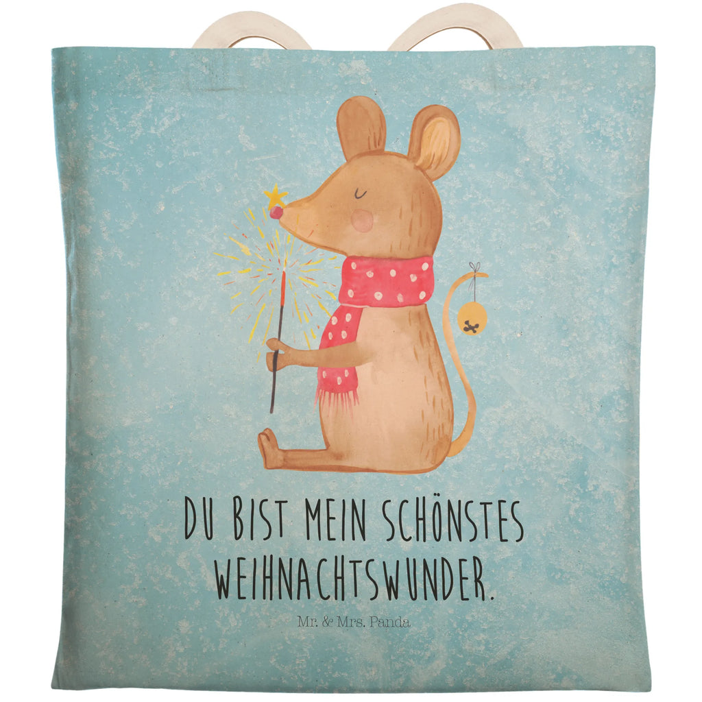 Einkaufstasche Maus Weihnachten Tragetasche, Tasche, Beutel, Stofftasche, Baumwolltasche, Umhängetasche, Shopper, Einkaufstasche, Beuteltasche, Winter, Weihnachten, Weihnachtsdeko, Nikolaus, Advent, Heiligabend, Wintermotiv, Frohe Weihnachten, Weihnachtsgruß, Weihnachtsmotiv, Maus, Mäuschen, Weihnachtswunder