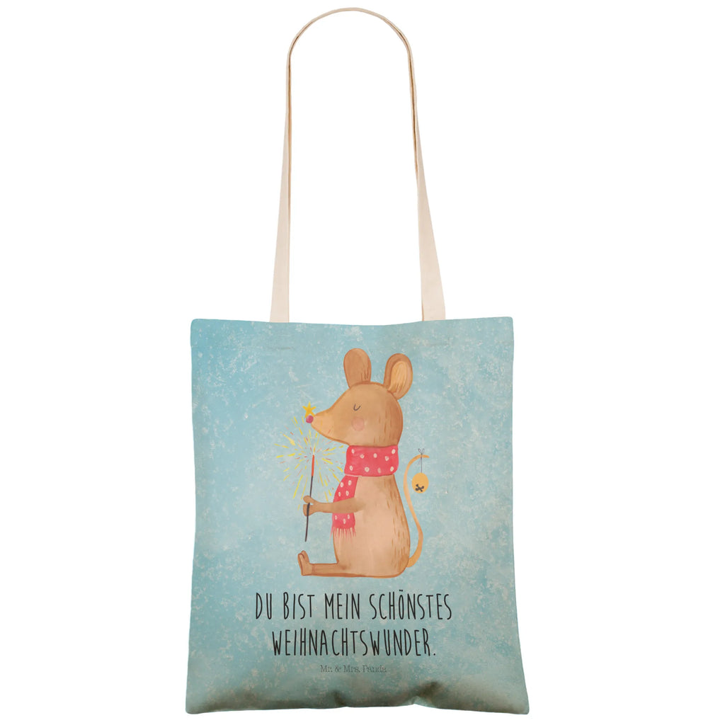 Einkaufstasche Maus Weihnachten Tragetasche, Tasche, Beutel, Stofftasche, Baumwolltasche, Umhängetasche, Shopper, Einkaufstasche, Beuteltasche, Winter, Weihnachten, Weihnachtsdeko, Nikolaus, Advent, Heiligabend, Wintermotiv, Frohe Weihnachten, Weihnachtsgruß, Weihnachtsmotiv, Maus, Mäuschen, Weihnachtswunder