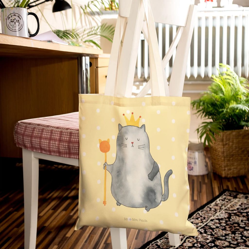 Einkaufstasche Katze König Tragetasche, Tasche, Beutel, Stofftasche, Baumwolltasche, Umhängetasche, Shopper, Einkaufstasche, Beuteltasche, Katze, Katzenmotiv, Katzenfan, Katzendeko, Katzenfreund, Katzenliebhaber, Katzenprodukte, Katzenartikel, Katzenaccessoires, Katzensouvenirs, Katzenliebhaberprodukte, Katzenmotive, Katzen, Kater, Mietze, Cat, Cats, Katzenhalter, Katzenbesitzerin, Haustier, König, Königin, Queen, Familie, Mietzhaus, Wohnung, erste eigenen Wohnung, Umzug, Einzug