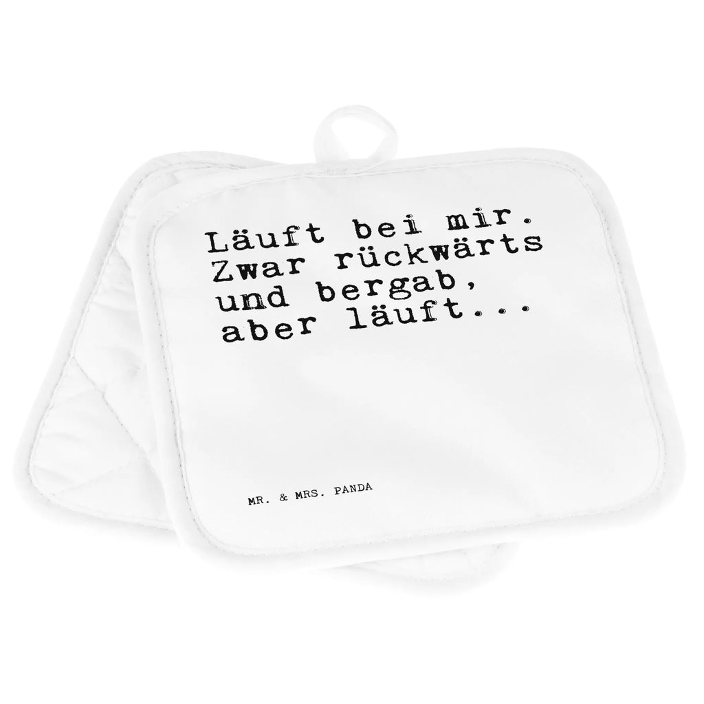 2er Set Topflappen  Sprüche und Zitate Läuft bei mir. Zwar rückwärts und bergab, aber läuft... Topflappen, Topfuntersetzer, Ofenhandschuh, Topflappen Set, Topflappen lustig, Topflappen mit Spruch, Ofenhandschuhe, Topfhandschuhe, Topfhandschuh, Topflappenset, Topflappen 2er Set, Schöne Topflappen, Spruch, Sprüche, lustige Sprüche, Weisheiten, Zitate, Spruch Geschenke, Spruch Sprüche Weisheiten Zitate Lustig Weisheit Worte