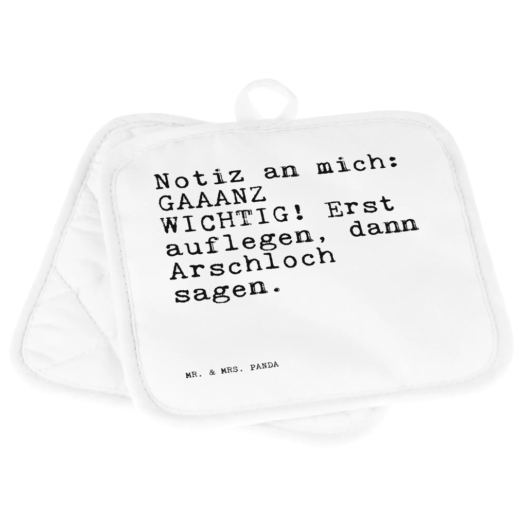 2er Set Topflappen  Sprüche und Zitate Notiz an mich: GAAANZ WICHTIG! Erst auflegen, dann Arschloch sagen. Topflappen, Topfuntersetzer, Ofenhandschuh, Topflappen Set, Topflappen lustig, Topflappen mit Spruch, Ofenhandschuhe, Topfhandschuhe, Topfhandschuh, Topflappenset, Topflappen 2er Set, Schöne Topflappen, Spruch, Sprüche, lustige Sprüche, Weisheiten, Zitate, Spruch Geschenke, Spruch Sprüche Weisheiten Zitate Lustig Weisheit Worte