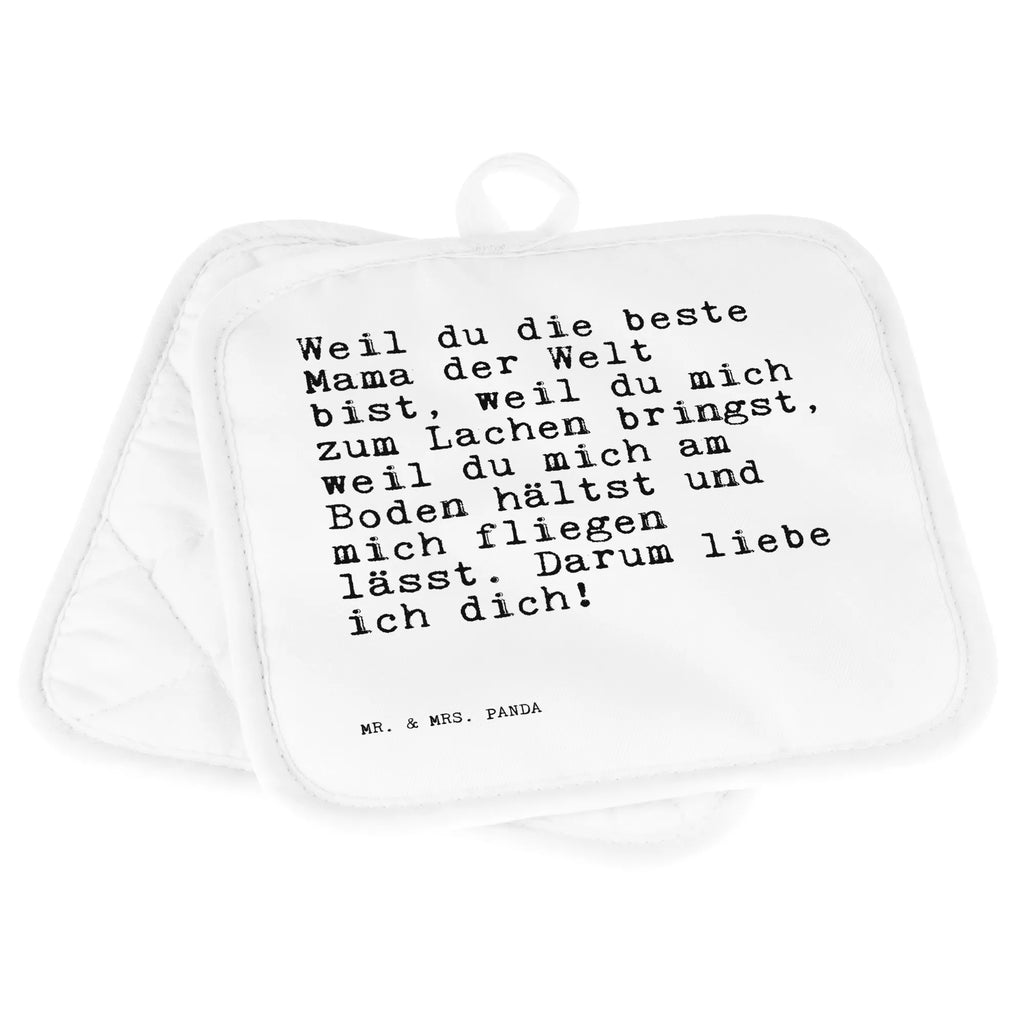 2er Set Topflappen  Sprüche und Zitate Weil du die beste Mama der Welt bist, weil du mich zum Lachen bringst, weil du mich am Boden hältst und mich fliegen lässt. Darum liebe ich dich! Topflappen, Topfuntersetzer, Ofenhandschuh, Topflappen Set, Topflappen lustig, Topflappen mit Spruch, Ofenhandschuhe, Topfhandschuhe, Topfhandschuh, Topflappenset, Topflappen 2er Set, Schöne Topflappen, Spruch, Sprüche, lustige Sprüche, Weisheiten, Zitate, Spruch Geschenke, Spruch Sprüche Weisheiten Zitate Lustig Weisheit Worte