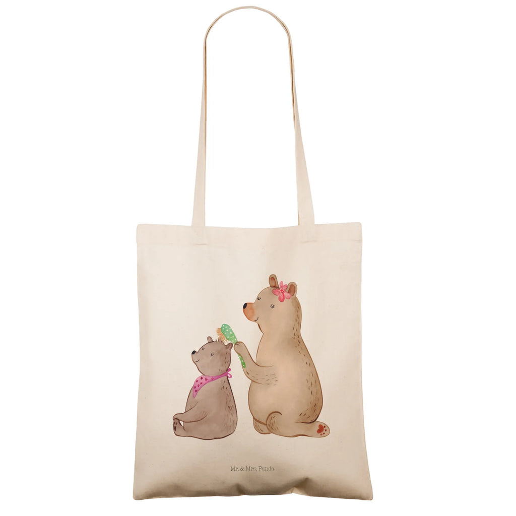 Tragetasche Bär mit Kind Beuteltasche, Beutel, Einkaufstasche, Jutebeutel, Stoffbeutel, Tasche, Shopper, Umhängetasche, Strandtasche, Schultertasche, Stofftasche, Tragetasche, Badetasche, Jutetasche, Einkaufstüte, Laptoptasche, Familie, Vatertag, Muttertag, Bruder, Schwester, Mama, Papa, Oma, Opa, Geschenk, Mutti, Mutter