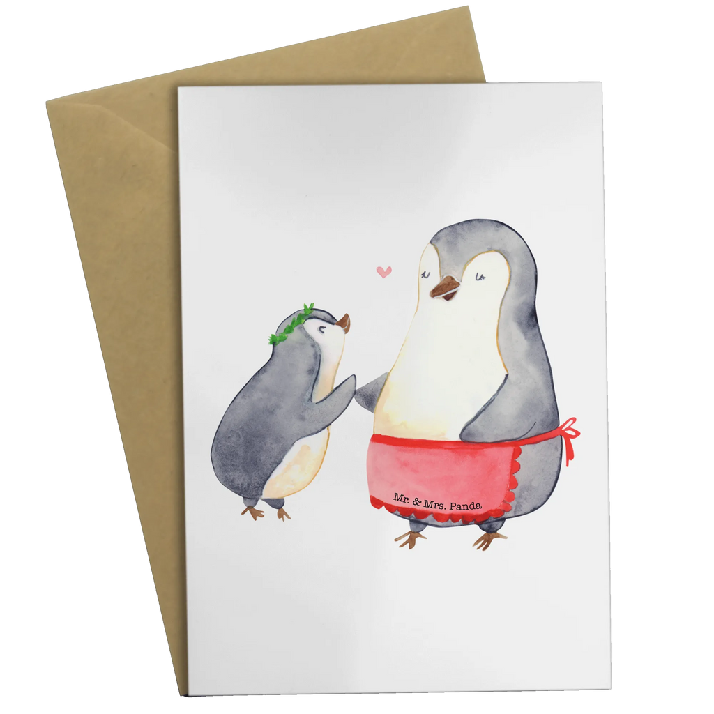 Grußkarte Pinguin mit Kind Grußkarte, Klappkarte, Einladungskarte, Glückwunschkarte, Hochzeitskarte, Geburtstagskarte, Karte, Ansichtskarten, Familie, Vatertag, Muttertag, Bruder, Schwester, Mama, Papa, Oma, Opa, Geschenk, Mami, Mutti, Mutter, Geburststag