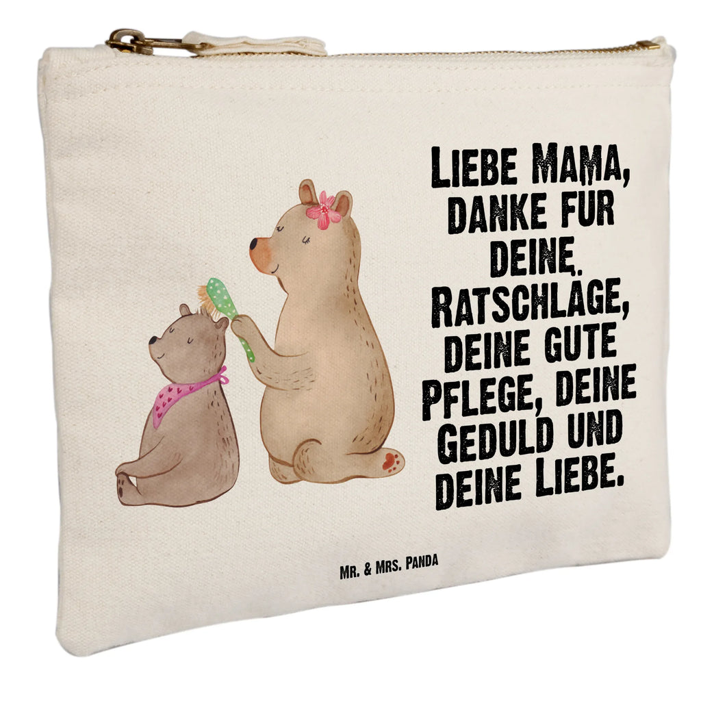 Schminktasche Bär mit Kind Schminktasche, Kosmetiktasche, Kosmetikbeutel, Stiftemäppchen, Etui, Federmappe, Makeup, XXL, Schminketui, Kosmetiketui, Schlamperetui, Familie, Vatertag, Muttertag, Bruder, Schwester, Mama, Papa, Oma, Opa, Geschenk, Mutti, Mutter