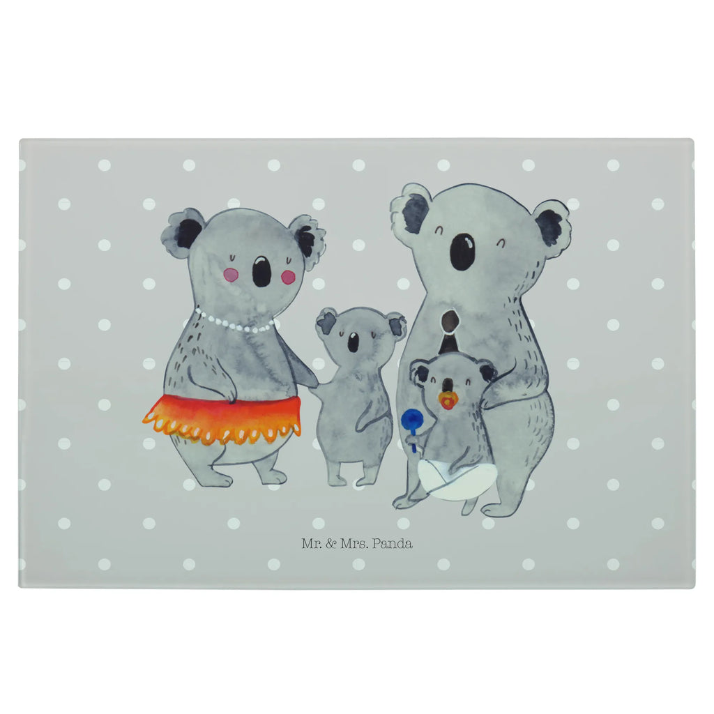 Glasschneidebrett Koala Familie Glasschneidebrett, Schneidebrett, Familie, Vatertag, Muttertag, Bruder, Schwester, Mama, Papa, Oma, Opa, Koala, Koalas, Family, Kinder, Geschwister, Familienleben