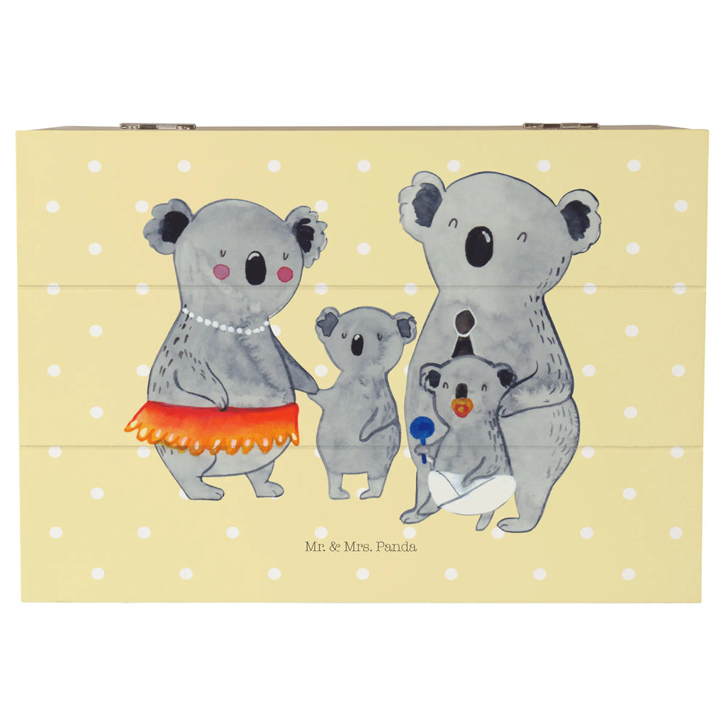 Holzkiste Koala Familie Holzkiste, Kiste, Schatzkiste, Truhe, Schatulle, XXL, Erinnerungsbox, Erinnerungskiste, Dekokiste, Aufbewahrungsbox, Geschenkbox, Geschenkdose, Familie, Vatertag, Muttertag, Bruder, Schwester, Mama, Papa, Oma, Opa, Koala, Koalas, Family, Kinder, Geschwister, Familienleben