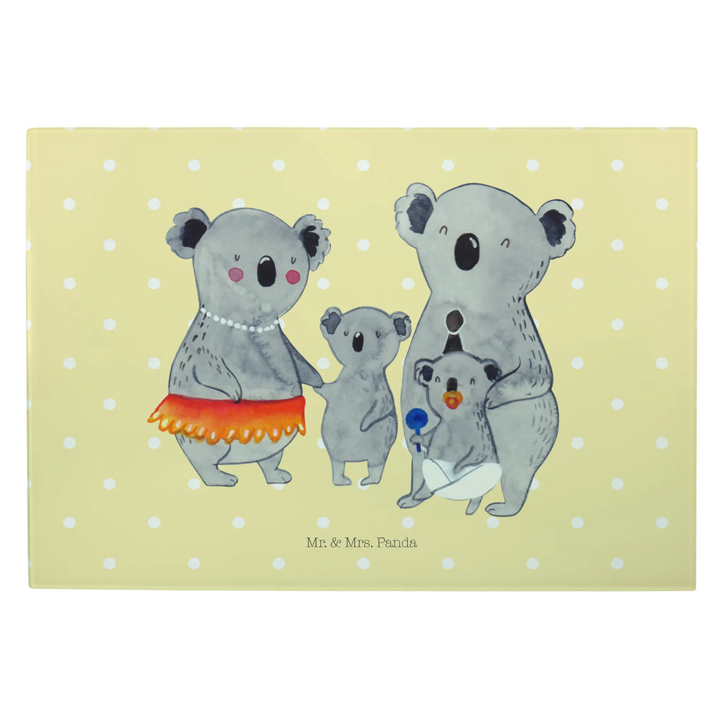 Glasschneidebrett Koala Familie Glasschneidebrett, Schneidebrett, Familie, Vatertag, Muttertag, Bruder, Schwester, Mama, Papa, Oma, Opa, Koala, Koalas, Family, Kinder, Geschwister, Familienleben