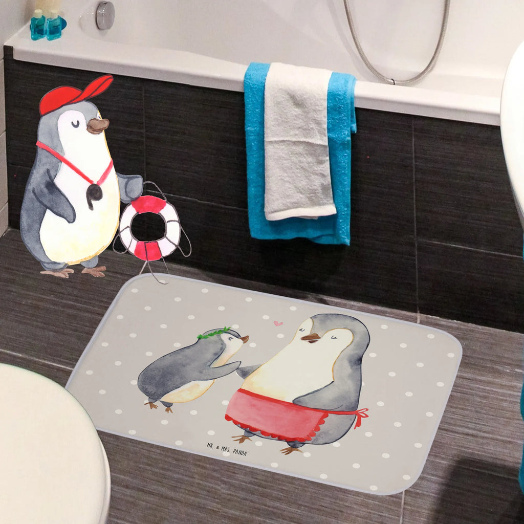 Badvorleger Pinguin mit Kind Badematte, Badteppich, Duschvorleger, Badezimmerteppich, Badezimmermatte, Badvorleger, Duschmatte, Duschteppich, Badteppiche, Badgarnitur, Badematten, Teppich Badezimmer, Badezimmermatten, Familie, Vatertag, Muttertag, Bruder, Schwester, Mama, Papa, Oma, Opa, Geschenk, Mami, Mutti, Mutter, Geburststag