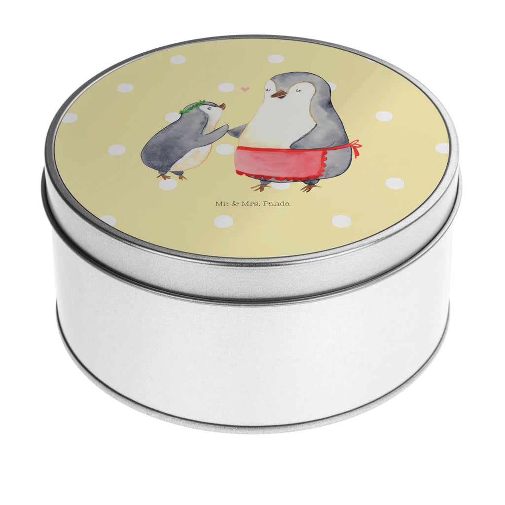 Blechdose rund Pinguin mit Kind Metalldose, Keksdose, Dose, Vorratsdose, Geschenkbox, Lunchbox, Aufbewahrungsbox, Vorratsdosen, Metallkiste, Metallbox, Metallboxen, Aufbewahrungskiste, Geschenkkiste, Blechdosen mit Deckel, Metallkiste mit Deckel, Vorratsdosen mit Deckel, Metall Dose, Familie, Vatertag, Muttertag, Bruder, Schwester, Mama, Papa, Oma, Opa, Geschenk, Mami, Mutti, Mutter, Geburststag