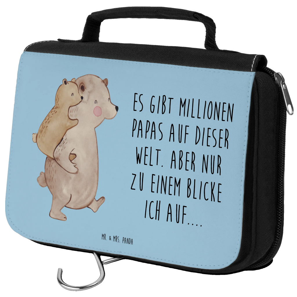 Kulturbeutel Papa Bär Kulturbeutel, Zum Aufhängen, Waschtasche, Kosmetiktasche, Damen, Herren, Aufbewahrungstasche, Schminktasche, Kosmetikbeutel, Organizer, Kulturtasche, Schminkutensil, Familie, Vatertag, Muttertag, Bruder, Schwester, Mama, Papa, Oma, Opa, Geschenk, Vater, Papi, Vati, Onkel, Geburtstag