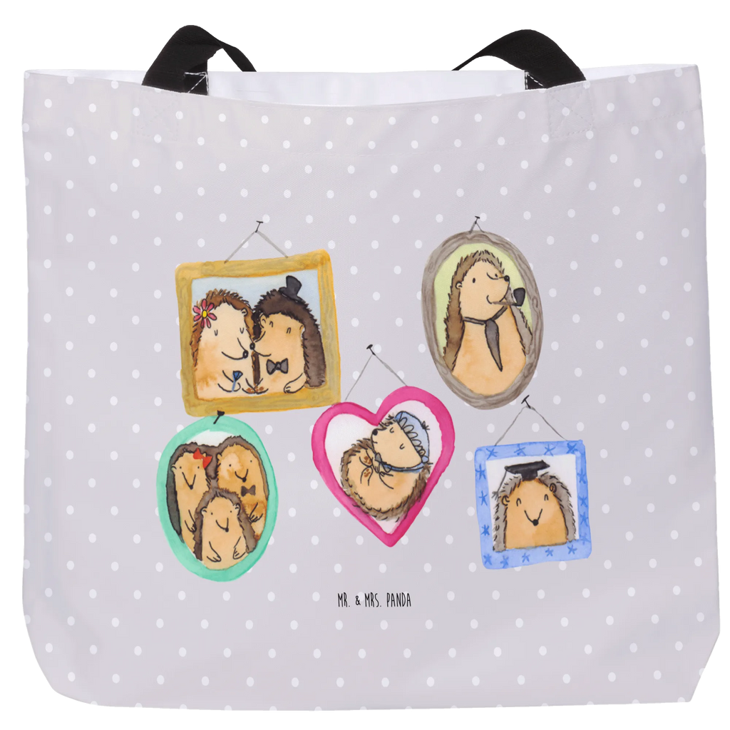 Shopper Igel Familie Beutel, Einkaufstasche, Tasche, Strandtasche, Einkaufsbeutel, Shopper, Schultasche, Freizeittasche, Tragebeutel, Schulbeutel, Alltagstasche, Familie, Vatertag, Muttertag, Bruder, Schwester, Mama, Papa, Oma, Opa, Liebe, Igel, Bilder, Zusammenhalt, Glück