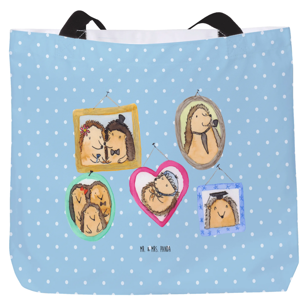 Shopper Igel Familie Beutel, Einkaufstasche, Tasche, Strandtasche, Einkaufsbeutel, Shopper, Schultasche, Freizeittasche, Tragebeutel, Schulbeutel, Alltagstasche, Familie, Vatertag, Muttertag, Bruder, Schwester, Mama, Papa, Oma, Opa, Liebe, Igel, Bilder, Zusammenhalt, Glück