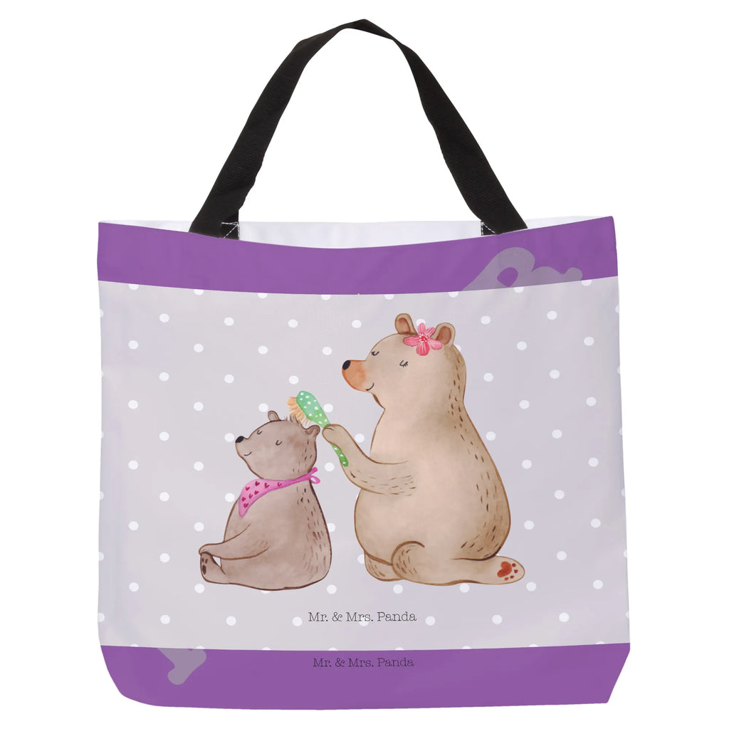 Shopper Bär mit Kind Beutel, Einkaufstasche, Tasche, Strandtasche, Einkaufsbeutel, Shopper, Schultasche, Freizeittasche, Tragebeutel, Schulbeutel, Alltagstasche, Familie, Vatertag, Muttertag, Bruder, Schwester, Mama, Papa, Oma, Opa, Geschenk, Mutti, Mutter