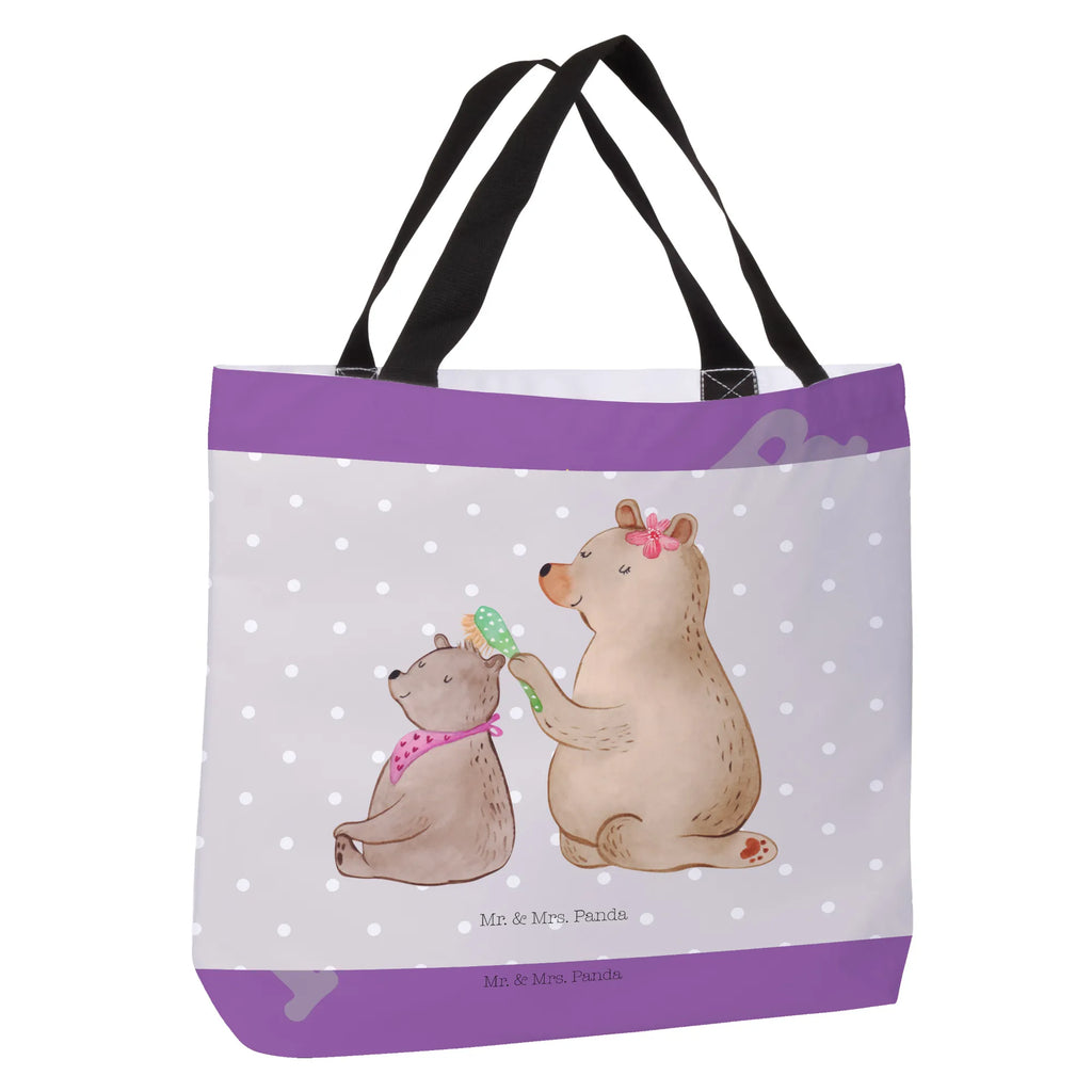 Shopper Bär mit Kind Beutel, Einkaufstasche, Tasche, Strandtasche, Einkaufsbeutel, Shopper, Schultasche, Freizeittasche, Tragebeutel, Schulbeutel, Alltagstasche, Familie, Vatertag, Muttertag, Bruder, Schwester, Mama, Papa, Oma, Opa, Geschenk, Mutti, Mutter