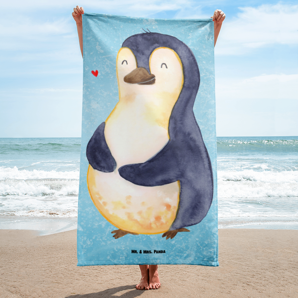 XL Badehandtuch Pinguin Diät Handtuch, Badetuch, Duschtuch, Strandtuch, Saunatuch, Pinguin, Pinguine, Diät, Abnehmen, Abspecken, Gewicht, Motivation, Selbstliebe, Körperliebe, Selbstrespekt