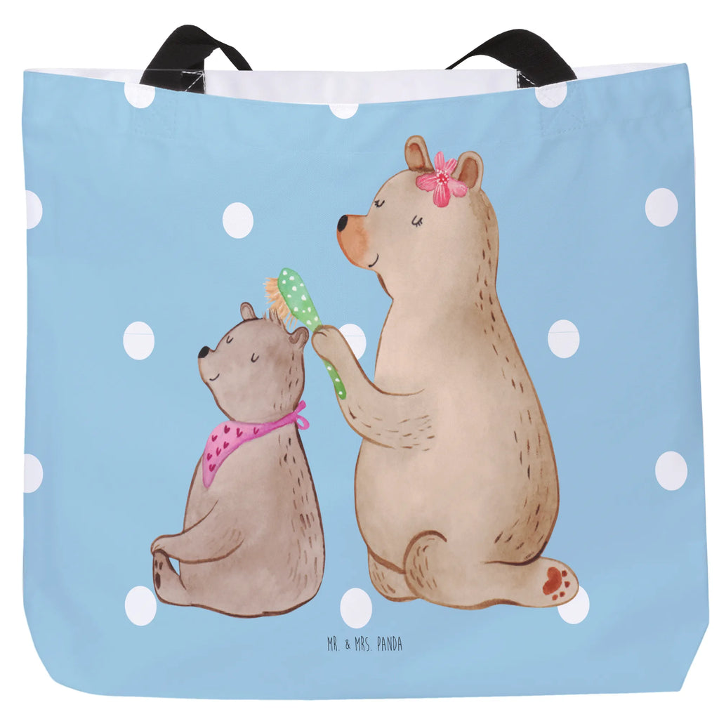 Shopper Bär mit Kind Beutel, Einkaufstasche, Tasche, Strandtasche, Einkaufsbeutel, Shopper, Schultasche, Freizeittasche, Tragebeutel, Schulbeutel, Alltagstasche, Familie, Vatertag, Muttertag, Bruder, Schwester, Mama, Papa, Oma, Opa, Geschenk, Mutti, Mutter