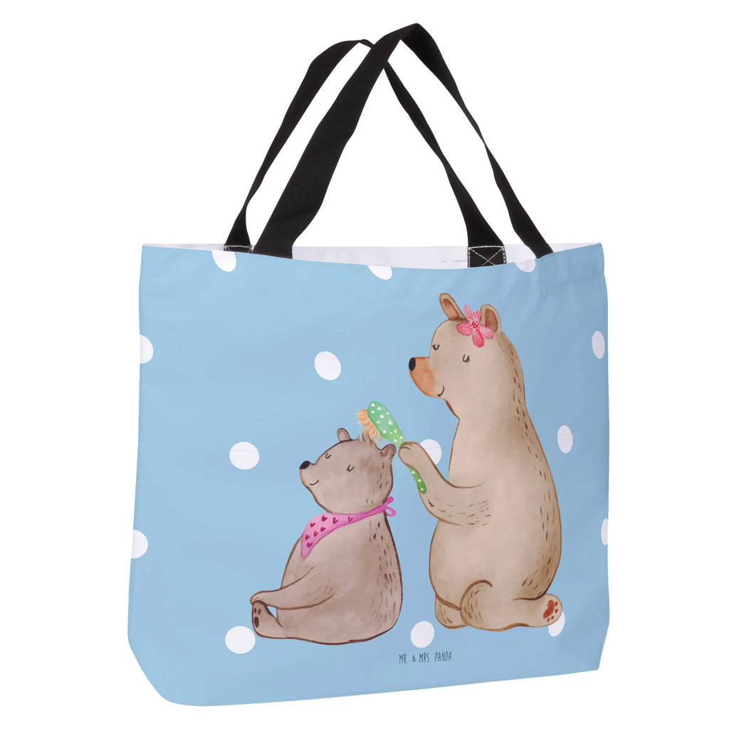 Shopper Bär mit Kind Beutel, Einkaufstasche, Tasche, Strandtasche, Einkaufsbeutel, Shopper, Schultasche, Freizeittasche, Tragebeutel, Schulbeutel, Alltagstasche, Familie, Vatertag, Muttertag, Bruder, Schwester, Mama, Papa, Oma, Opa, Geschenk, Mutti, Mutter