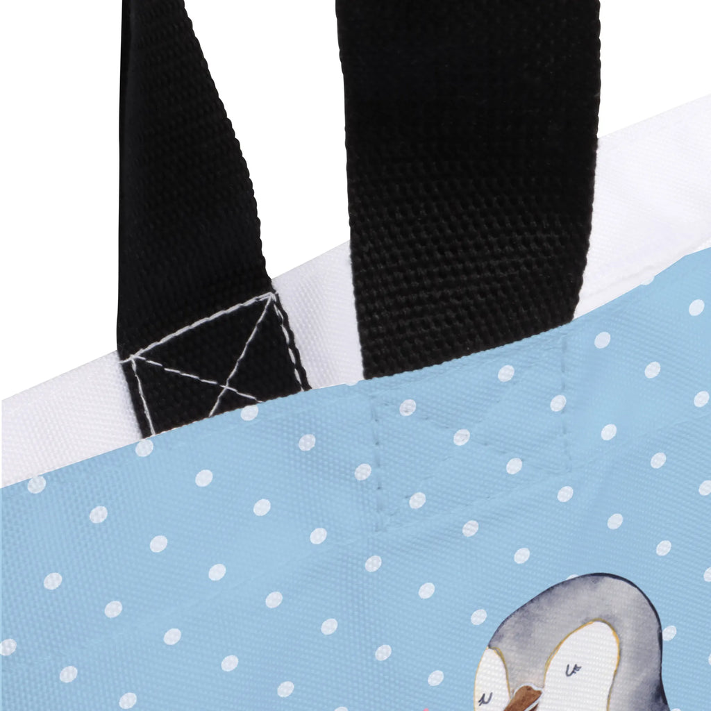 Shopper Pinguin mit Kind Beutel, Einkaufstasche, Tasche, Strandtasche, Einkaufsbeutel, Shopper, Schultasche, Freizeittasche, Tragebeutel, Schulbeutel, Alltagstasche, Familie, Vatertag, Muttertag, Bruder, Schwester, Mama, Papa, Oma, Opa, Geschenk, Mami, Mutti, Mutter, Geburststag