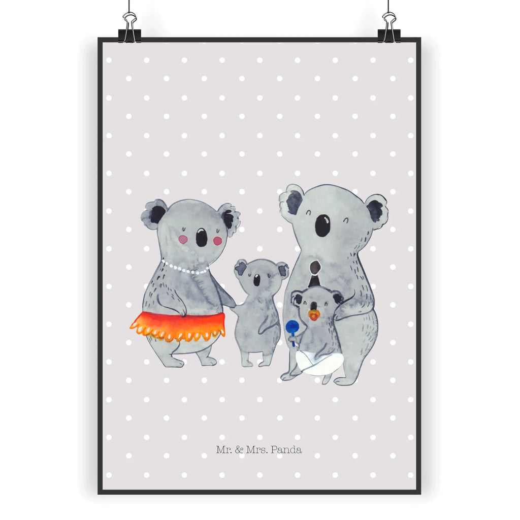 Poster Koala Familie Poster, Wandposter, Bild, Wanddeko, Küchenposter, Kinderposter, Wanddeko Bild, Raumdekoration, Wanddekoration, Handgemaltes Poster, Mr. & Mrs. Panda Poster, Designposter, Kunstdruck, Posterdruck, Familie, Vatertag, Muttertag, Bruder, Schwester, Mama, Papa, Oma, Opa, Koala, Koalas, Family, Kinder, Geschwister, Familienleben