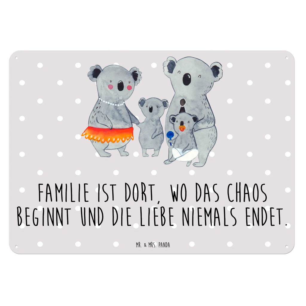 Blechschild Koala Familie Blechschild, Metallschild, Geschenk Schild, Schild, Magnet-Metall-Schild, Deko Schild, Wandschild, Wand-Dekoration, Türschild, Familie, Vatertag, Muttertag, Bruder, Schwester, Mama, Papa, Oma, Opa, Koala, Koalas, Family, Kinder, Geschwister, Familienleben