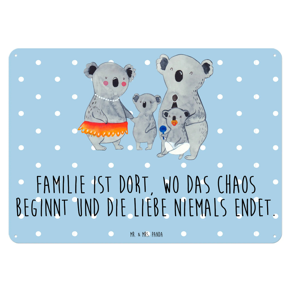 Blechschild Koala Familie Blechschild, Metallschild, Geschenk Schild, Schild, Magnet-Metall-Schild, Deko Schild, Wandschild, Wand-Dekoration, Türschild, Familie, Vatertag, Muttertag, Bruder, Schwester, Mama, Papa, Oma, Opa, Koala, Koalas, Family, Kinder, Geschwister, Familienleben