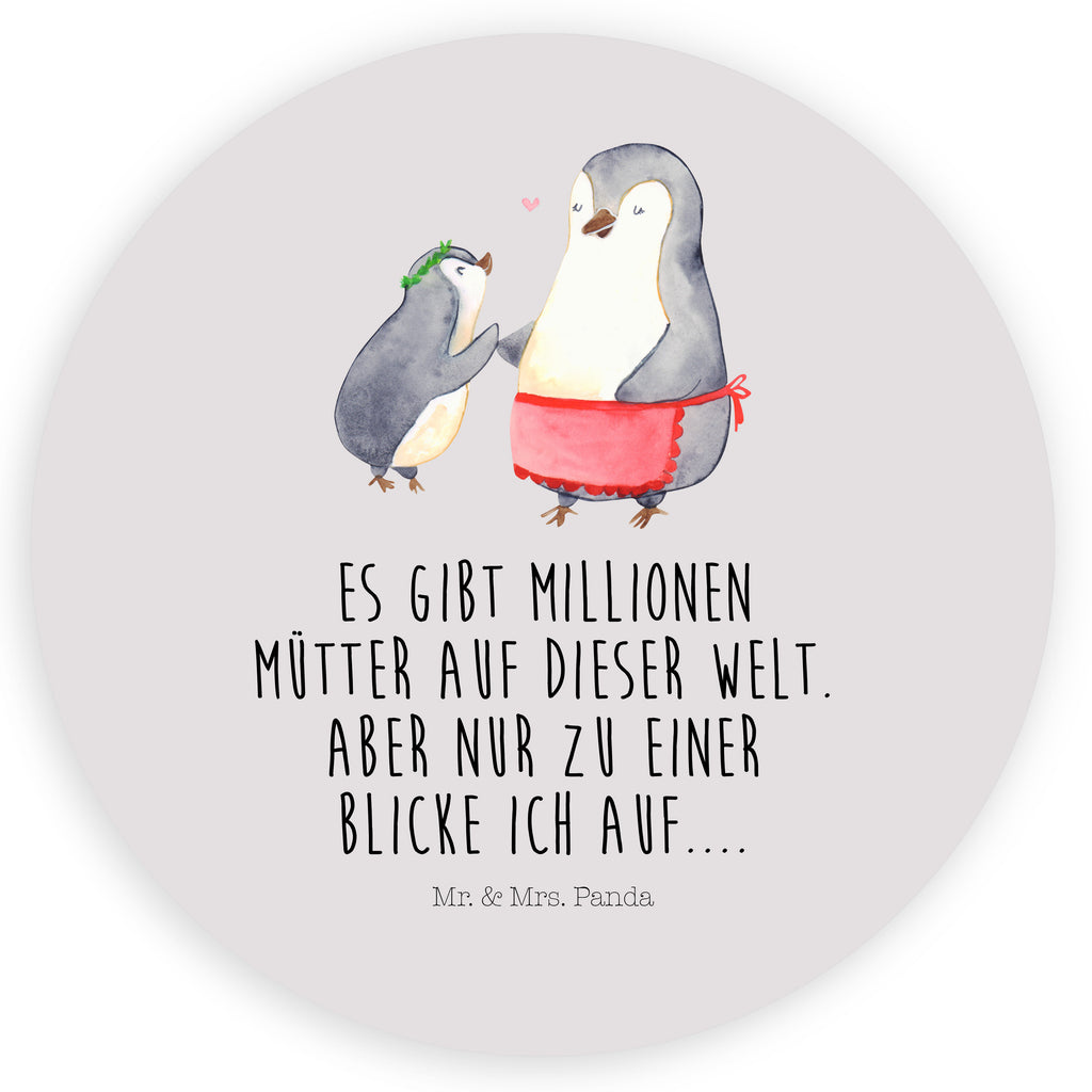 Rund Aufkleber Pinguin mit Kind Sticker, Aufkleber, Etikett, Familie, Vatertag, Muttertag, Bruder, Schwester, Mama, Papa, Oma, Opa, Geschenk, Mami, Mutti, Mutter, Geburststag