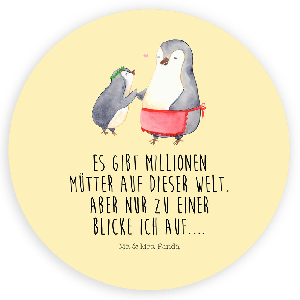 Rund Aufkleber Pinguin mit Kind Sticker, Aufkleber, Etikett, Familie, Vatertag, Muttertag, Bruder, Schwester, Mama, Papa, Oma, Opa, Geschenk, Mami, Mutti, Mutter, Geburststag