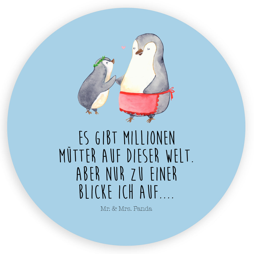 Rund Aufkleber Pinguin mit Kind Sticker, Aufkleber, Etikett, Familie, Vatertag, Muttertag, Bruder, Schwester, Mama, Papa, Oma, Opa, Geschenk, Mami, Mutti, Mutter, Geburststag