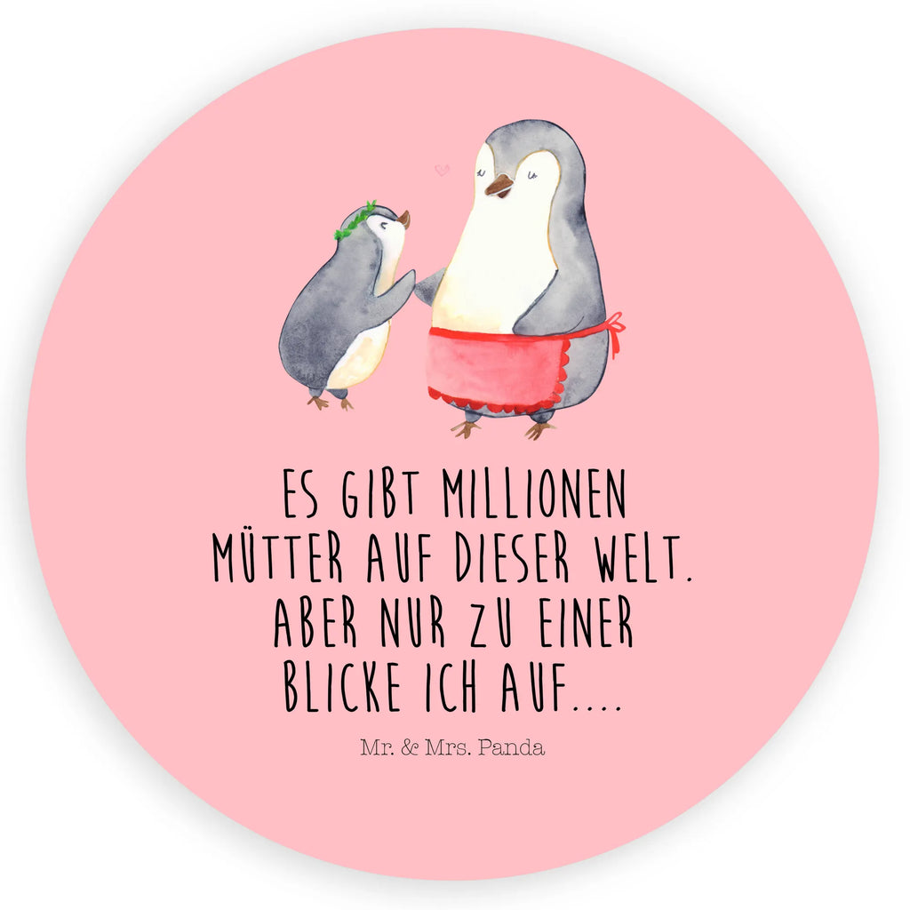 Rund Aufkleber Pinguin mit Kind Sticker, Aufkleber, Etikett, Familie, Vatertag, Muttertag, Bruder, Schwester, Mama, Papa, Oma, Opa, Geschenk, Mami, Mutti, Mutter, Geburststag