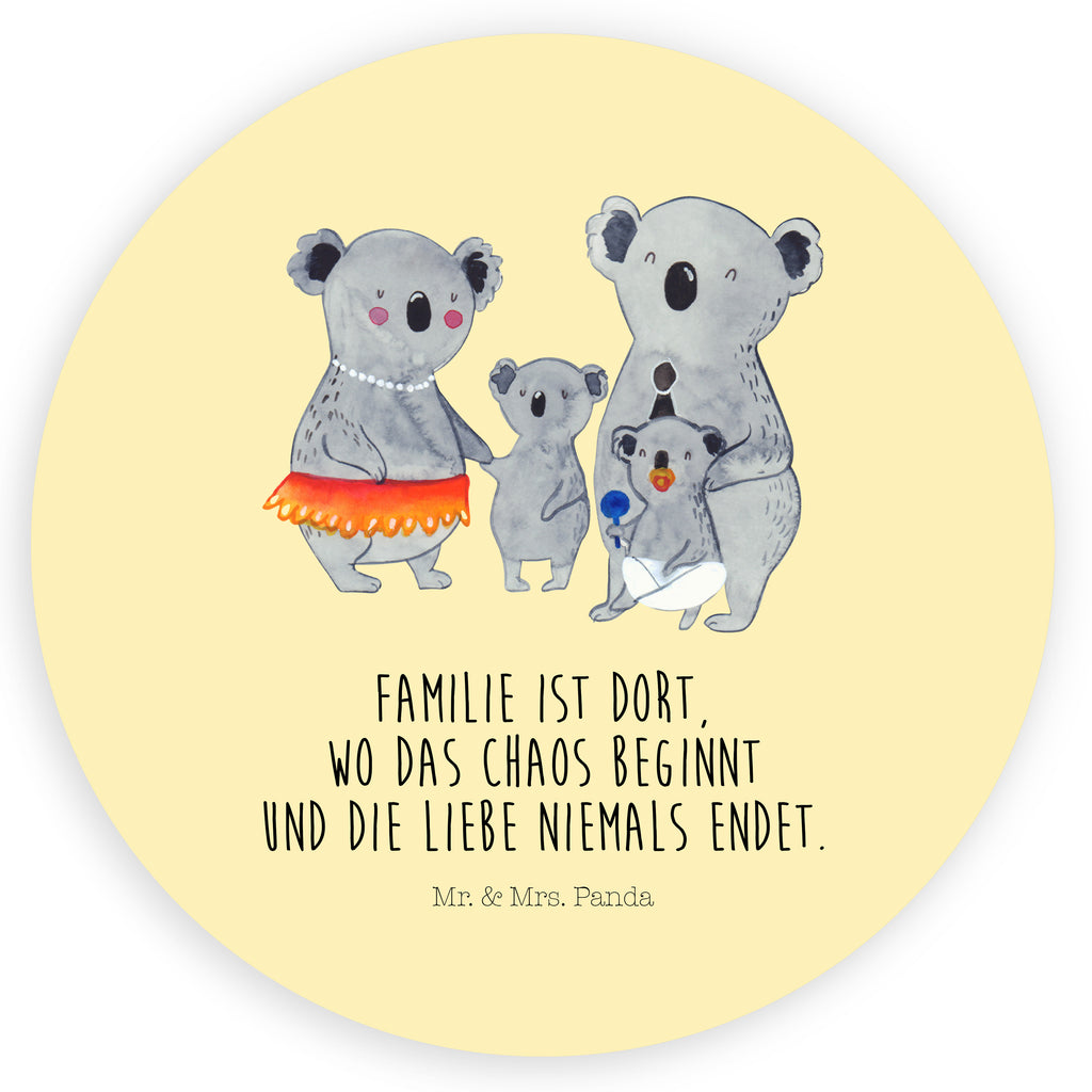 Rund Aufkleber Koala Familie Sticker, Aufkleber, Etikett, Familie, Vatertag, Muttertag, Bruder, Schwester, Mama, Papa, Oma, Opa, Koala, Koalas, Family, Kinder, Geschwister, Familienleben