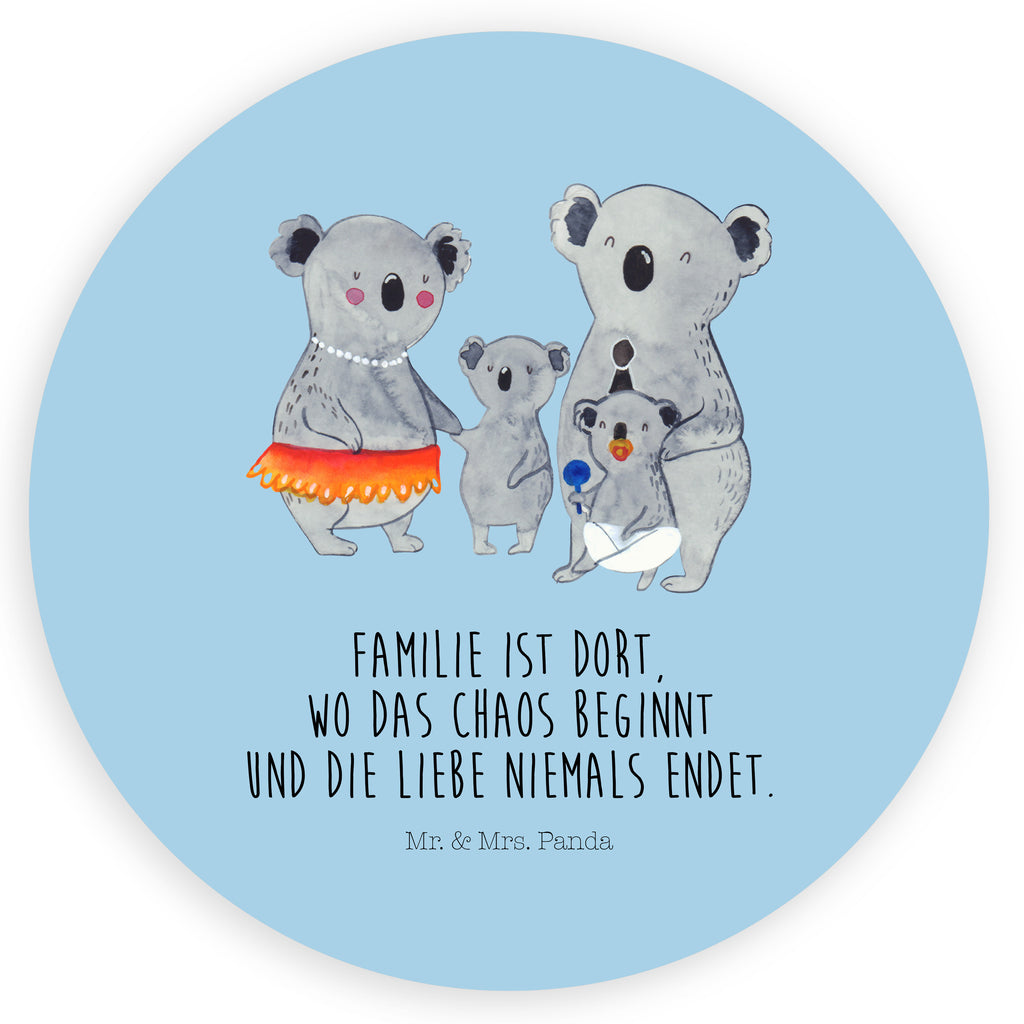 Rund Aufkleber Koala Familie Sticker, Aufkleber, Etikett, Familie, Vatertag, Muttertag, Bruder, Schwester, Mama, Papa, Oma, Opa, Koala, Koalas, Family, Kinder, Geschwister, Familienleben