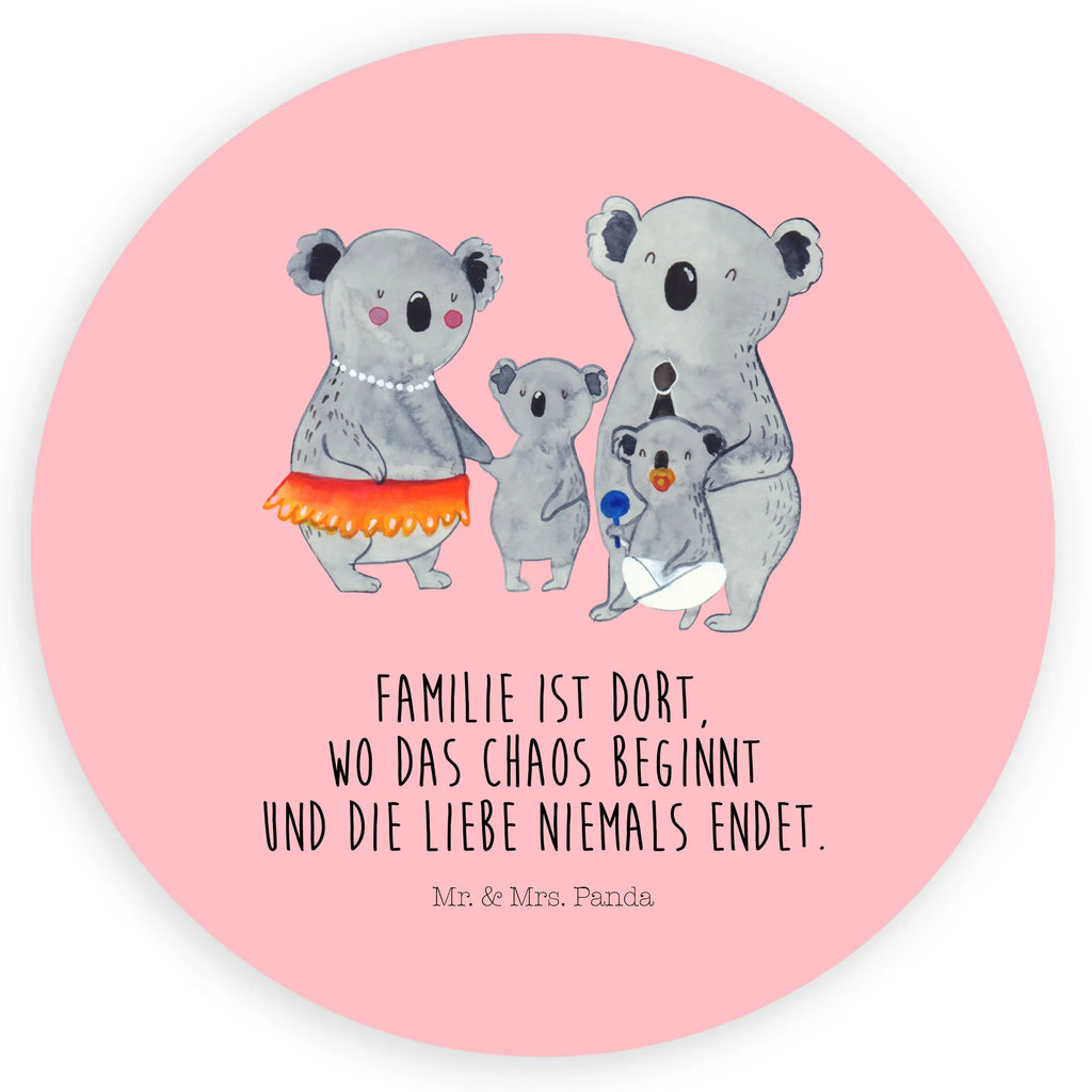 Rund Aufkleber Koala Familie Sticker, Aufkleber, Etikett, Familie, Vatertag, Muttertag, Bruder, Schwester, Mama, Papa, Oma, Opa, Koala, Koalas, Family, Kinder, Geschwister, Familienleben