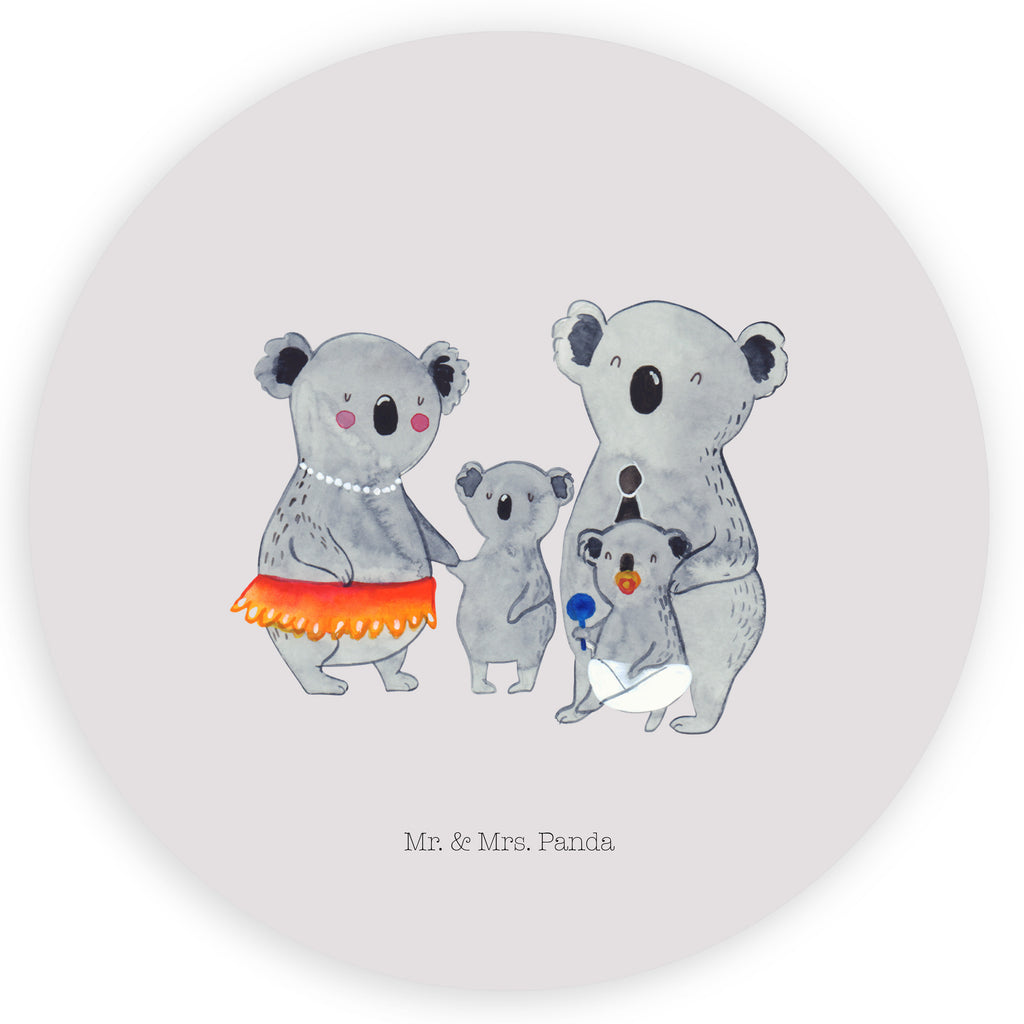 Rund Aufkleber Koala Familie Sticker, Aufkleber, Etikett, Familie, Vatertag, Muttertag, Bruder, Schwester, Mama, Papa, Oma, Opa, Koala, Koalas, Family, Kinder, Geschwister, Familienleben