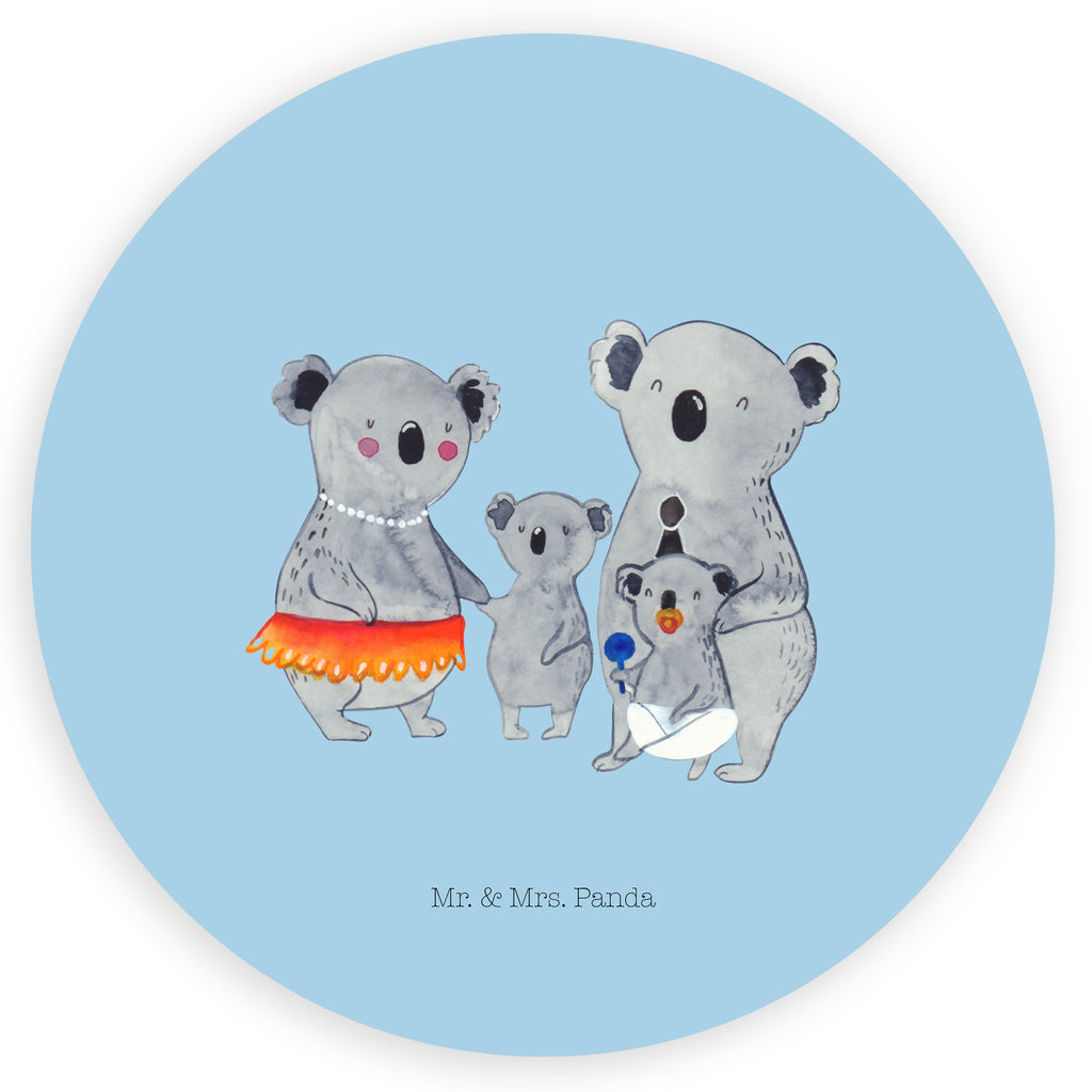 Rund Aufkleber Koala Familie Sticker, Aufkleber, Etikett, Familie, Vatertag, Muttertag, Bruder, Schwester, Mama, Papa, Oma, Opa, Koala, Koalas, Family, Kinder, Geschwister, Familienleben