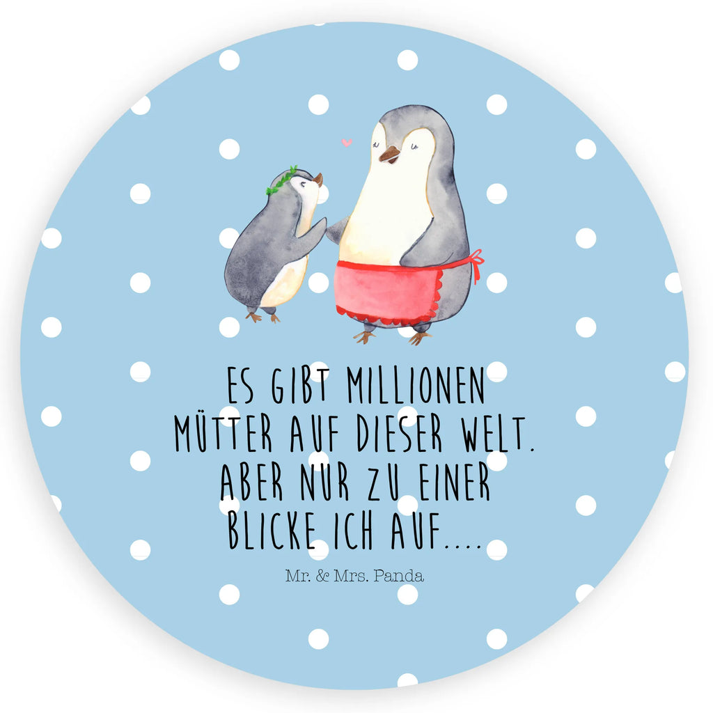 Rund Aufkleber Pinguin mit Kind Sticker, Aufkleber, Etikett, Familie, Vatertag, Muttertag, Bruder, Schwester, Mama, Papa, Oma, Opa, Geschenk, Mami, Mutti, Mutter, Geburststag