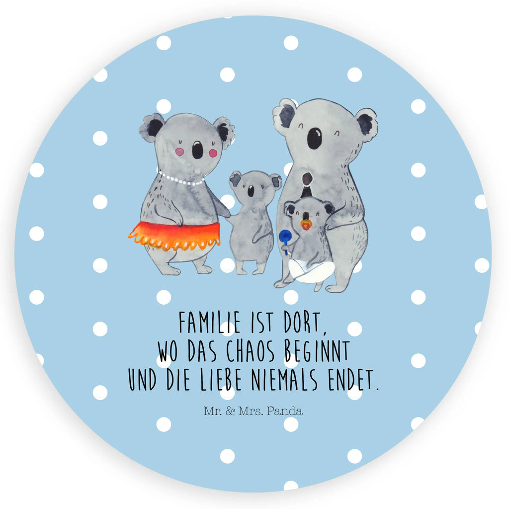 Rund Aufkleber Koala Familie Sticker, Aufkleber, Etikett, Familie, Vatertag, Muttertag, Bruder, Schwester, Mama, Papa, Oma, Opa, Koala, Koalas, Family, Kinder, Geschwister, Familienleben