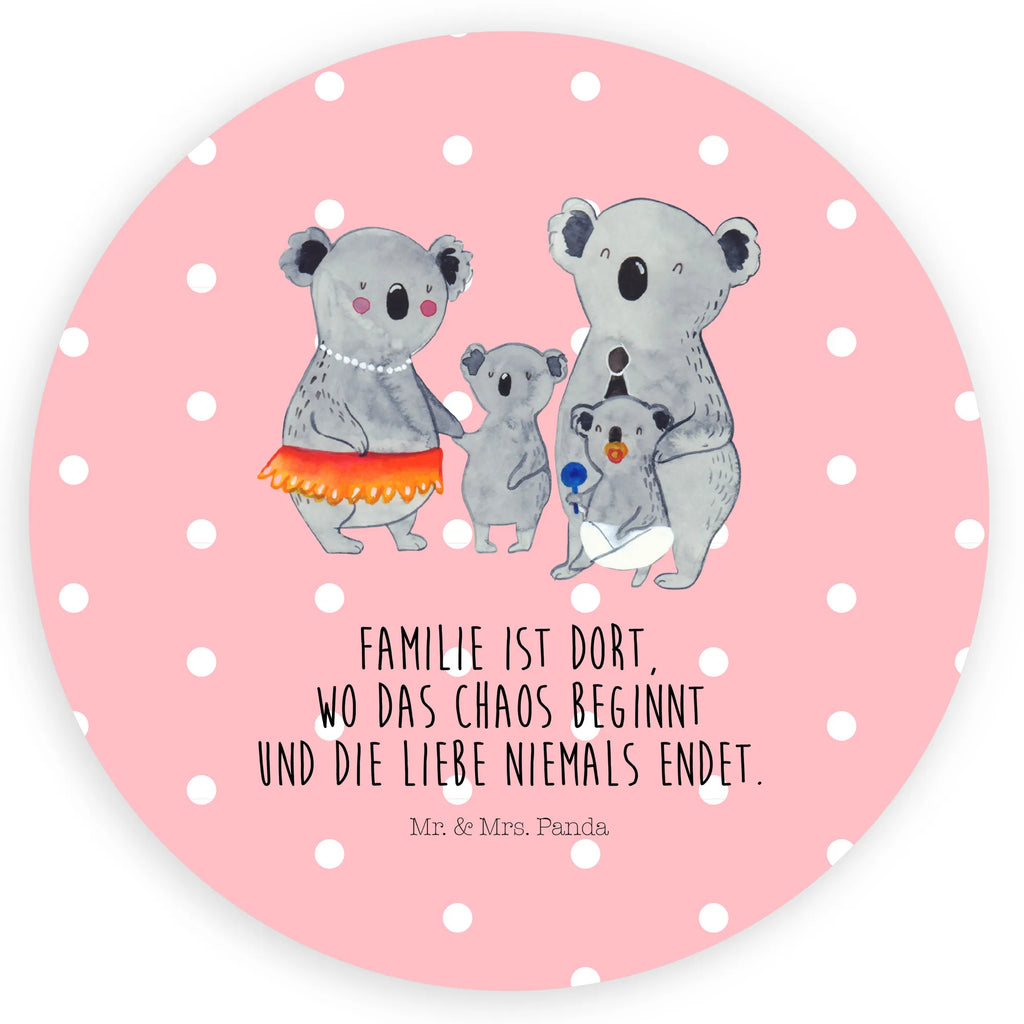 Rund Aufkleber Koala Familie Sticker, Aufkleber, Etikett, Familie, Vatertag, Muttertag, Bruder, Schwester, Mama, Papa, Oma, Opa, Koala, Koalas, Family, Kinder, Geschwister, Familienleben