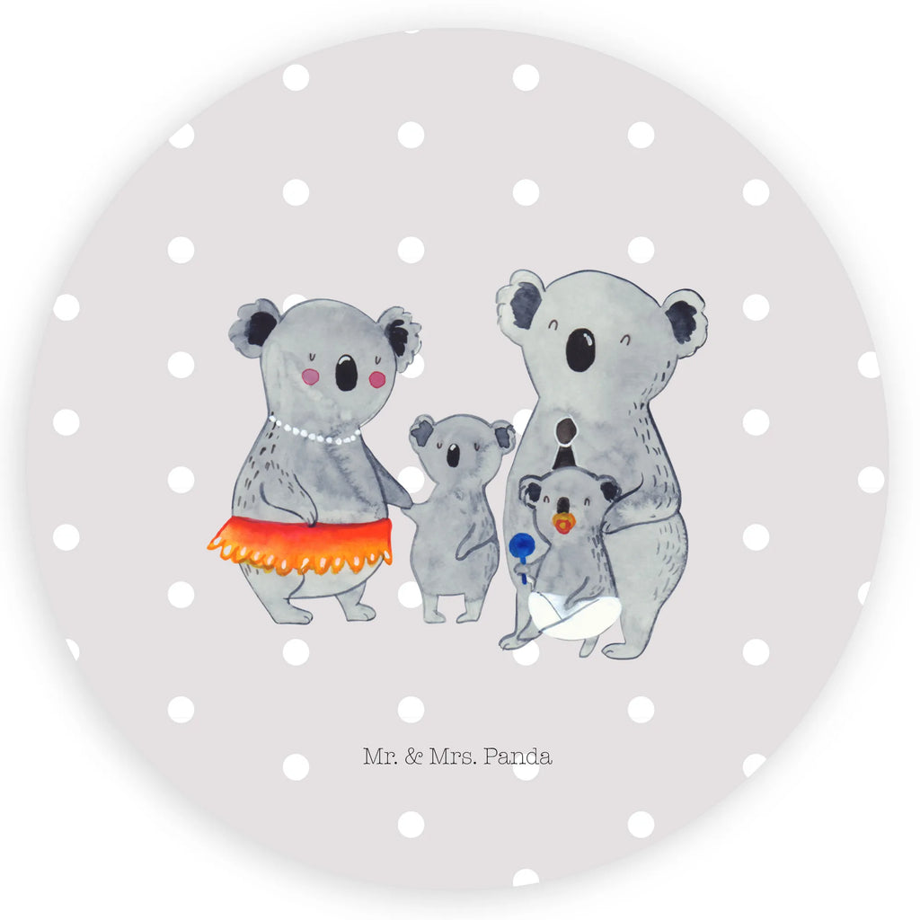 Rund Aufkleber Koala Familie Sticker, Aufkleber, Etikett, Familie, Vatertag, Muttertag, Bruder, Schwester, Mama, Papa, Oma, Opa, Koala, Koalas, Family, Kinder, Geschwister, Familienleben