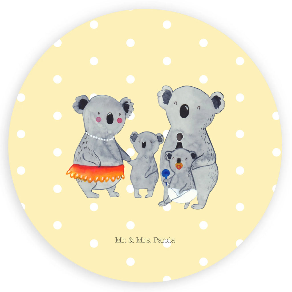 Rund Aufkleber Koala Familie Sticker, Aufkleber, Etikett, Familie, Vatertag, Muttertag, Bruder, Schwester, Mama, Papa, Oma, Opa, Koala, Koalas, Family, Kinder, Geschwister, Familienleben