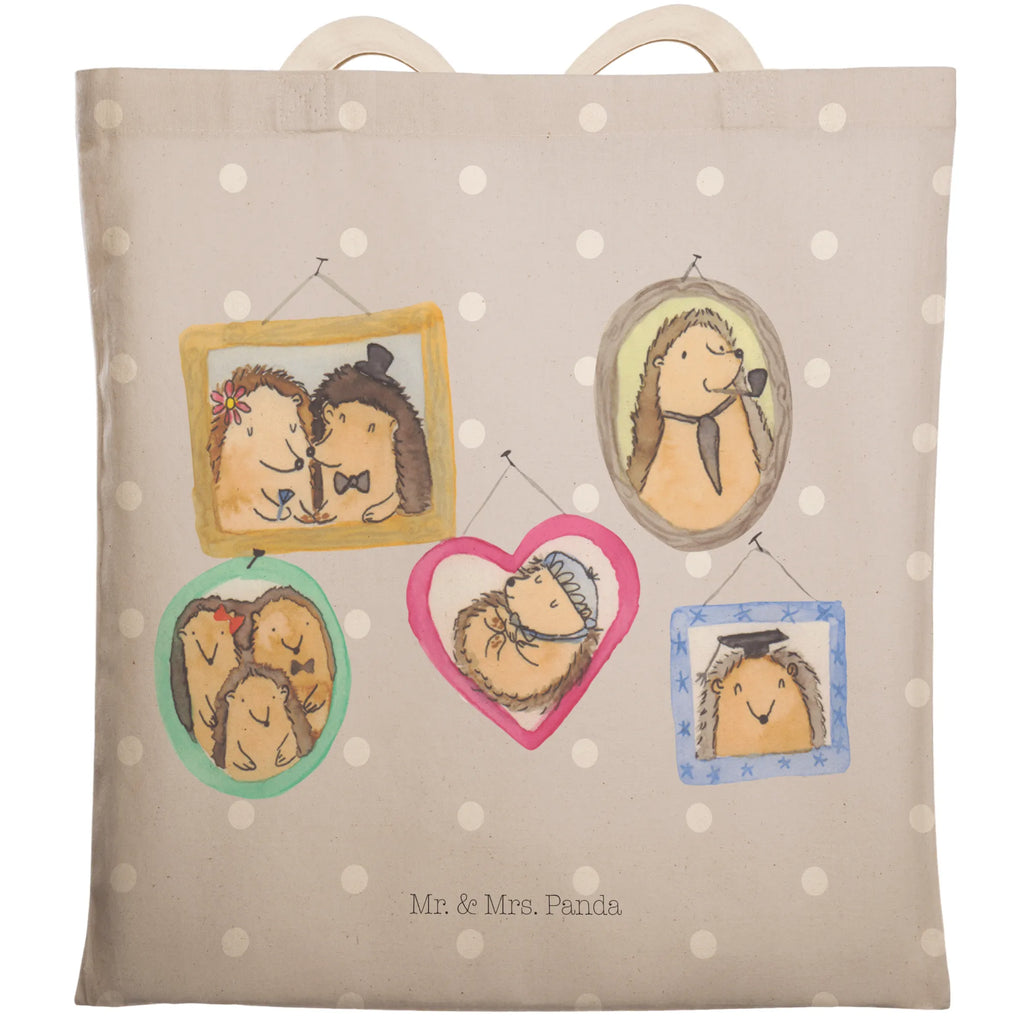 Einkaufstasche Igel Familie Tragetasche, Tasche, Beutel, Stofftasche, Baumwolltasche, Umhängetasche, Shopper, Einkaufstasche, Beuteltasche, Familie, Vatertag, Muttertag, Bruder, Schwester, Mama, Papa, Oma, Opa, Liebe, Igel, Bilder, Zusammenhalt, Glück