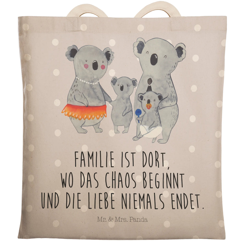 Einkaufstasche Koala Familie Tragetasche, Tasche, Beutel, Stofftasche, Baumwolltasche, Umhängetasche, Shopper, Einkaufstasche, Beuteltasche, Familie, Vatertag, Muttertag, Bruder, Schwester, Mama, Papa, Oma, Opa, Koala, Koalas, Family, Kinder, Geschwister, Familienleben