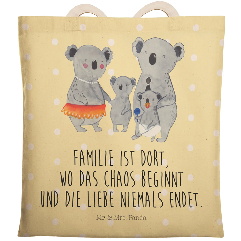 Einkaufstasche Koala Familie Tragetasche, Tasche, Beutel, Stofftasche, Baumwolltasche, Umhängetasche, Shopper, Einkaufstasche, Beuteltasche, Familie, Vatertag, Muttertag, Bruder, Schwester, Mama, Papa, Oma, Opa, Koala, Koalas, Family, Kinder, Geschwister, Familienleben