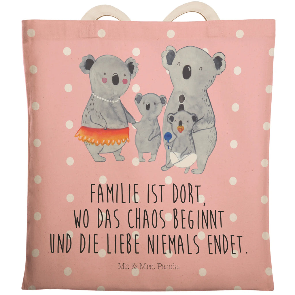 Einkaufstasche Koala Familie Tragetasche, Tasche, Beutel, Stofftasche, Baumwolltasche, Umhängetasche, Shopper, Einkaufstasche, Beuteltasche, Familie, Vatertag, Muttertag, Bruder, Schwester, Mama, Papa, Oma, Opa, Koala, Koalas, Family, Kinder, Geschwister, Familienleben