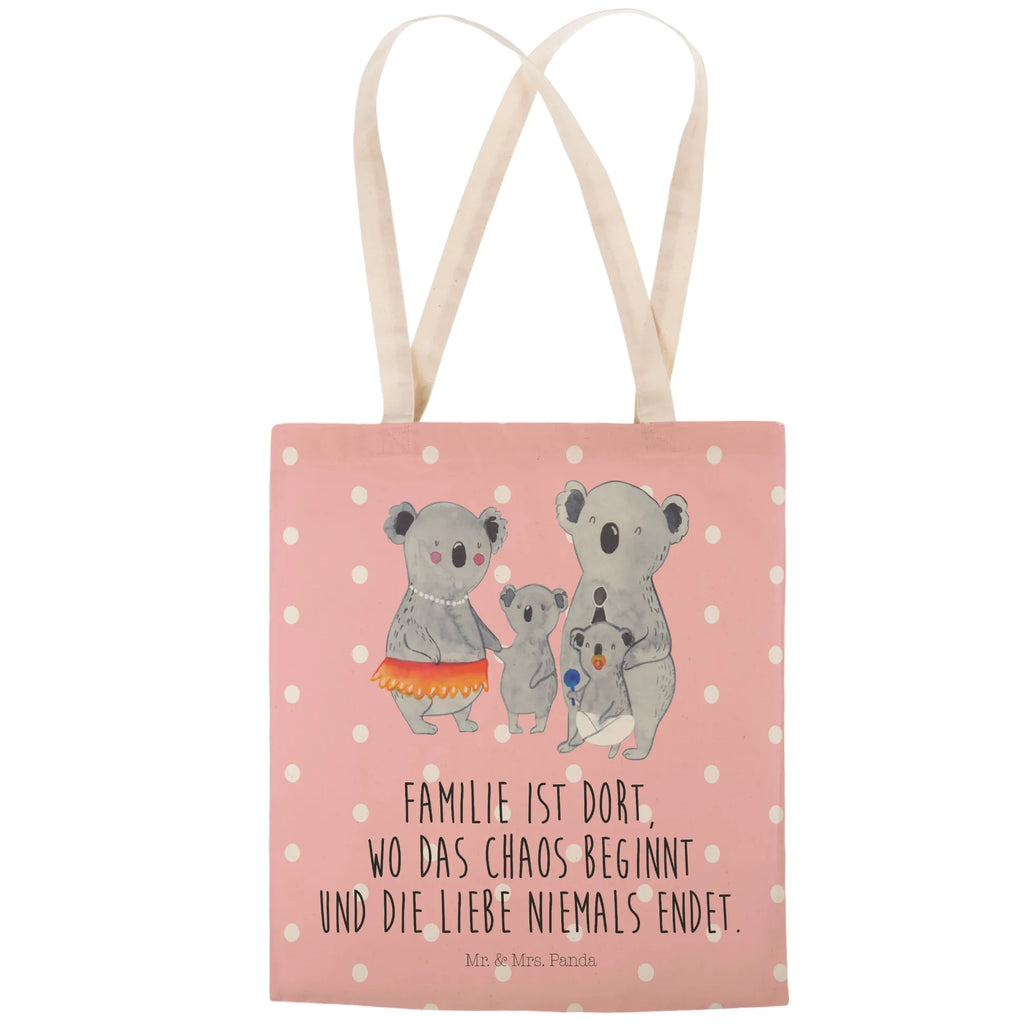 Einkaufstasche Koala Familie Tragetasche, Tasche, Beutel, Stofftasche, Baumwolltasche, Umhängetasche, Shopper, Einkaufstasche, Beuteltasche, Familie, Vatertag, Muttertag, Bruder, Schwester, Mama, Papa, Oma, Opa, Koala, Koalas, Family, Kinder, Geschwister, Familienleben