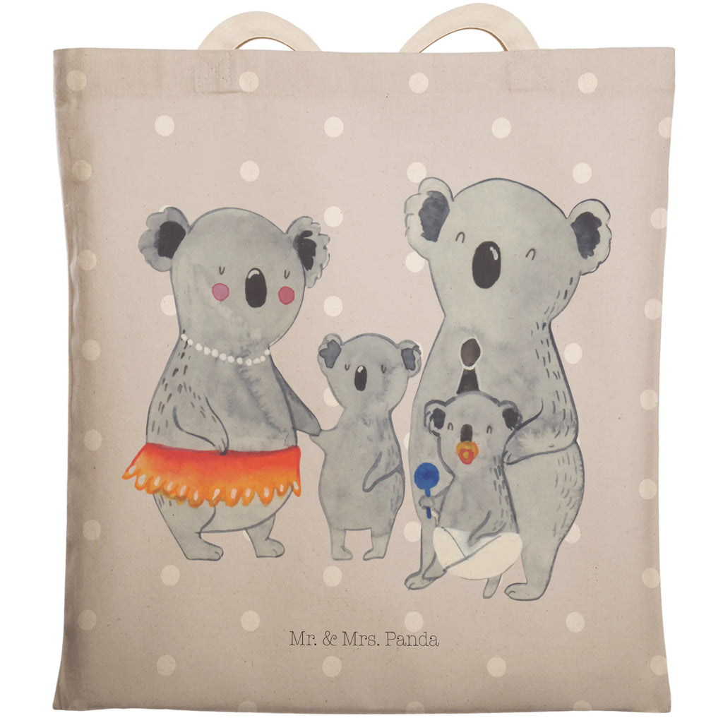 Einkaufstasche Koala Familie Tragetasche, Tasche, Beutel, Stofftasche, Baumwolltasche, Umhängetasche, Shopper, Einkaufstasche, Beuteltasche, Familie, Vatertag, Muttertag, Bruder, Schwester, Mama, Papa, Oma, Opa, Koala, Koalas, Family, Kinder, Geschwister, Familienleben