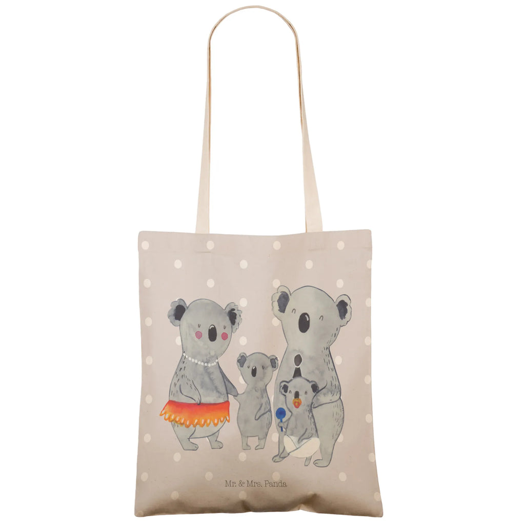 Einkaufstasche Koala Familie Tragetasche, Tasche, Beutel, Stofftasche, Baumwolltasche, Umhängetasche, Shopper, Einkaufstasche, Beuteltasche, Familie, Vatertag, Muttertag, Bruder, Schwester, Mama, Papa, Oma, Opa, Koala, Koalas, Family, Kinder, Geschwister, Familienleben