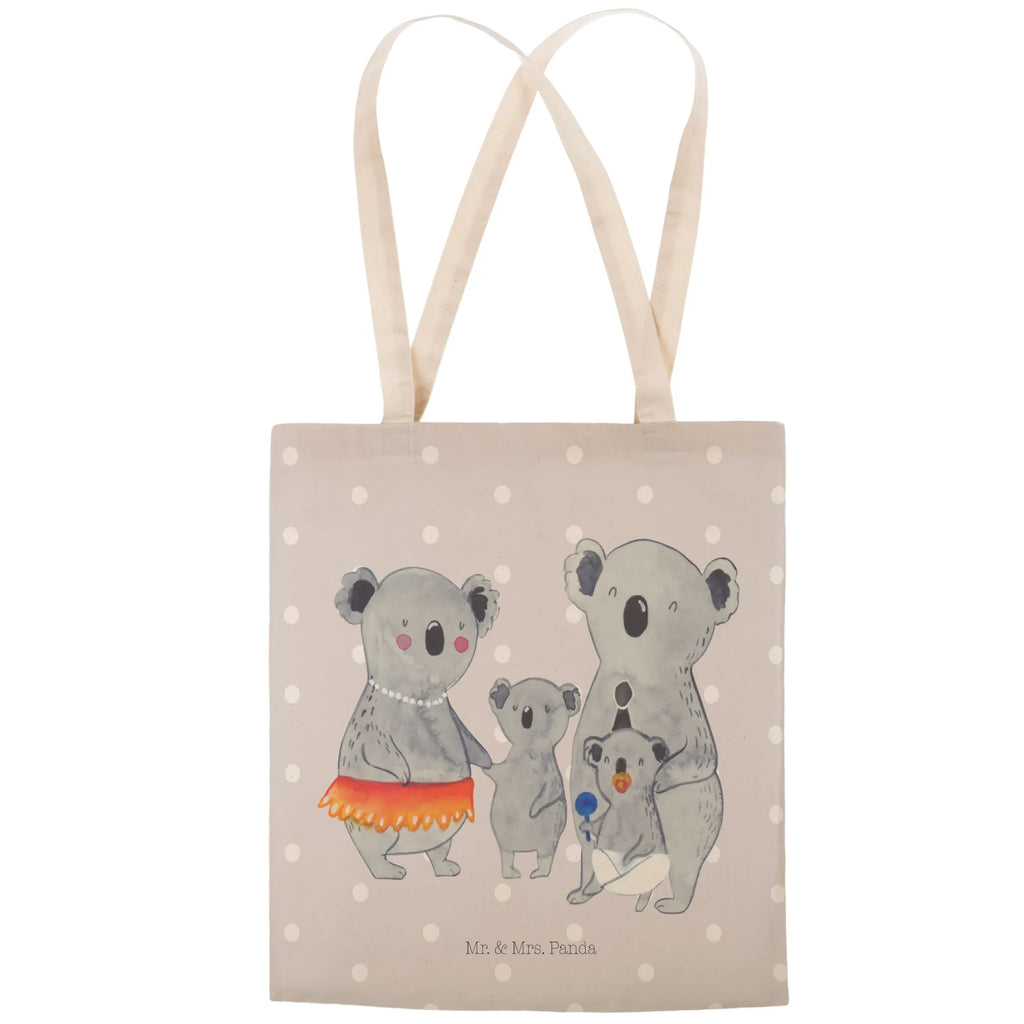 Einkaufstasche Koala Familie Tragetasche, Tasche, Beutel, Stofftasche, Baumwolltasche, Umhängetasche, Shopper, Einkaufstasche, Beuteltasche, Familie, Vatertag, Muttertag, Bruder, Schwester, Mama, Papa, Oma, Opa, Koala, Koalas, Family, Kinder, Geschwister, Familienleben