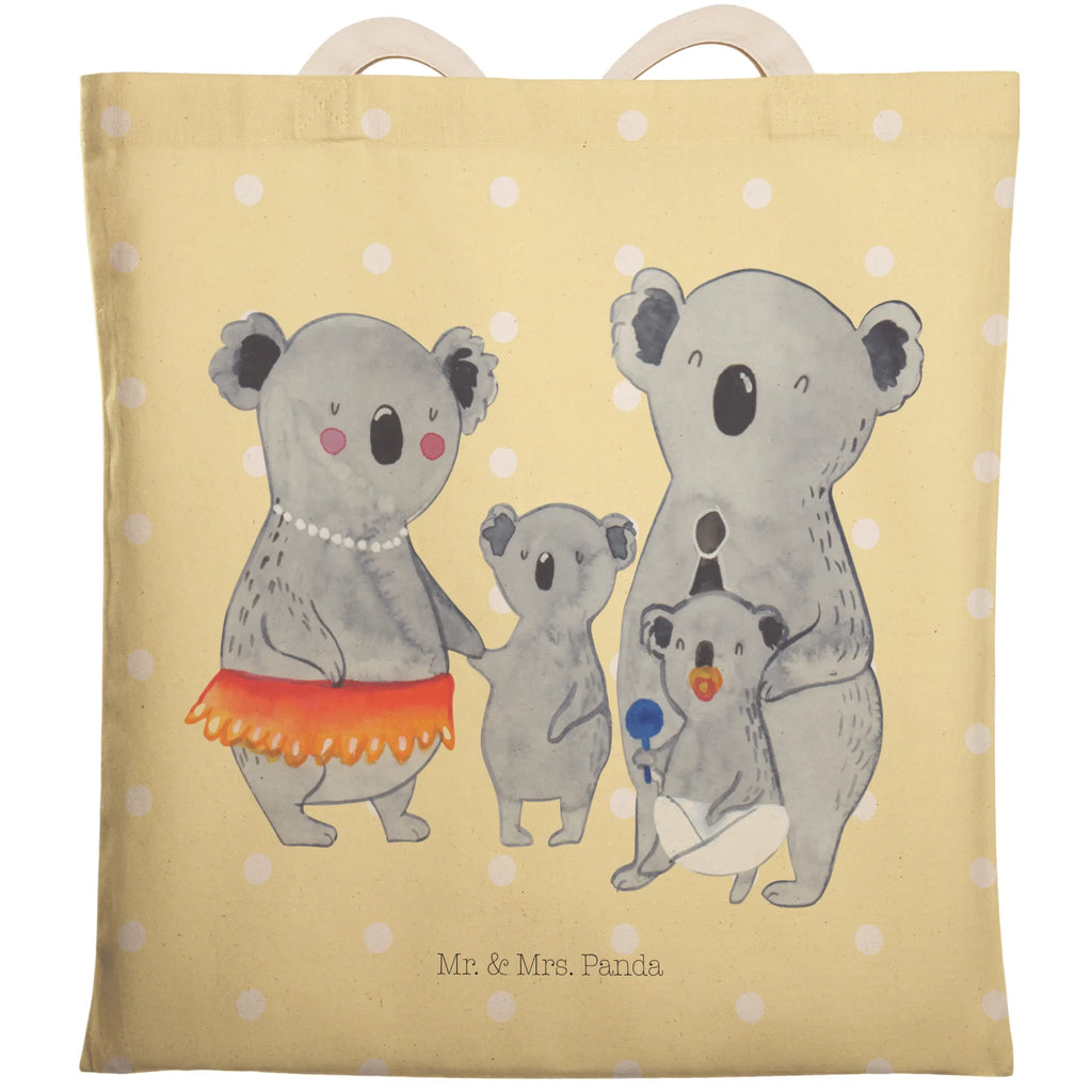 Einkaufstasche Koala Familie Tragetasche, Tasche, Beutel, Stofftasche, Baumwolltasche, Umhängetasche, Shopper, Einkaufstasche, Beuteltasche, Familie, Vatertag, Muttertag, Bruder, Schwester, Mama, Papa, Oma, Opa, Koala, Koalas, Family, Kinder, Geschwister, Familienleben